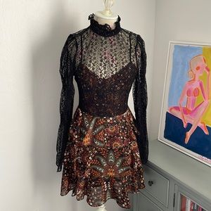 BCBG Generation Tiered Lace Dress